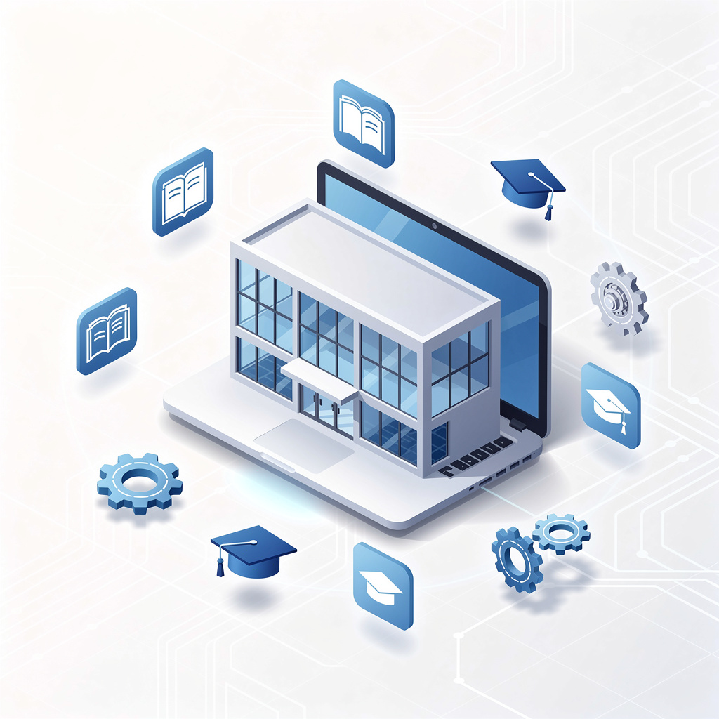 b d isometric illustra